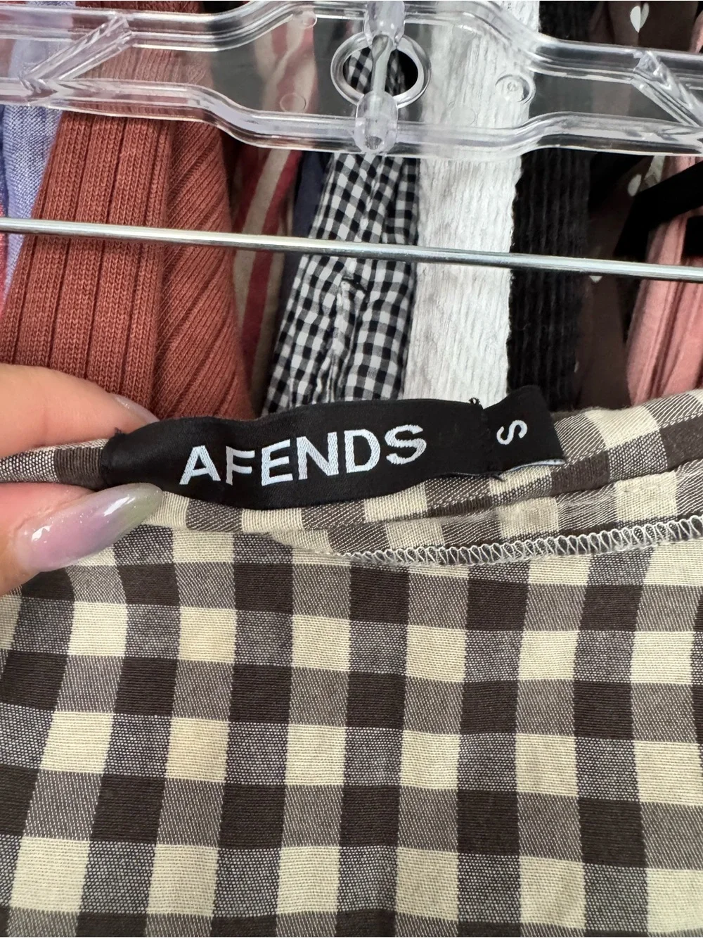 Afends Black and White Gingham Midi Skirt - Picture 2 of 2